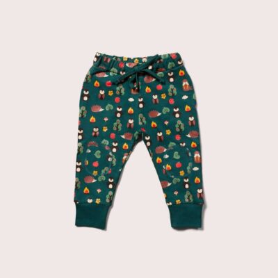 Kids 0-8 Years Little Green Radicals Trousers, Leggings & Joggers | Woodland Walk Knee Patch Cosy Joggers