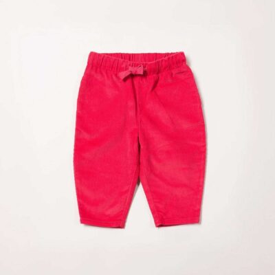 Kids 0-8 Years Little Green Radicals Trousers, Leggings & Joggers | Raspberry Cord Comfy Trousers